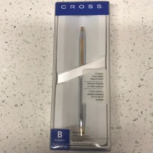 CROSS B BALLPOINT PEN 23 KARAT  GOLD-PLATED🖊